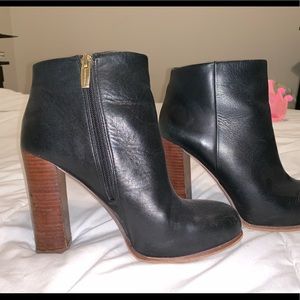 Vince Camuto Leather Booties Black Grenadine